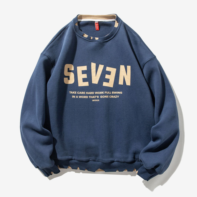 Crew Neck Sweatshirts Men's Autumn Long-Sleeved Sweater Men's Hip Hop Loose