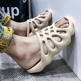 Mens Slide Summer Outdoor Wear Spider Web Slippers Men'S Fashion Coconut Sandals