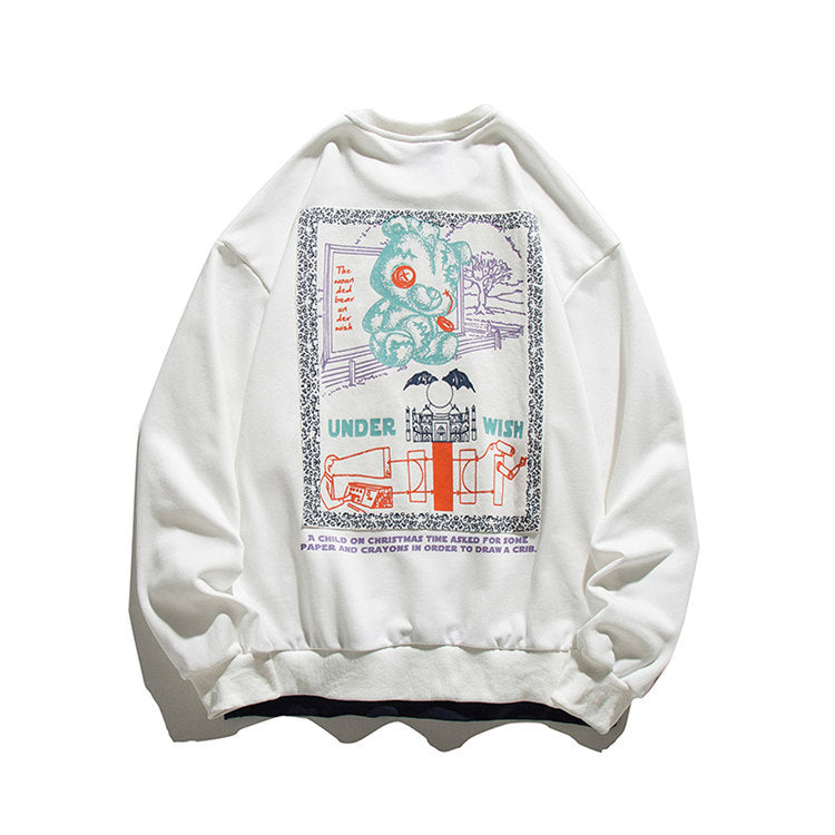 Crew Neck Sweatshirts for Men Men's Autumn Crew Neck Sweater Printing Youth Bottoming Shirt for Men