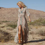 Gypsy Style Dresses Chiffon Print