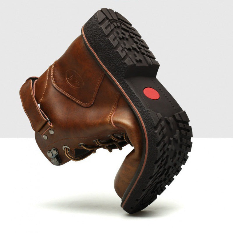 Men's Boots Work Boot Men Casual Hiking Boots Men's Cotton Warm Non-Slip Winter