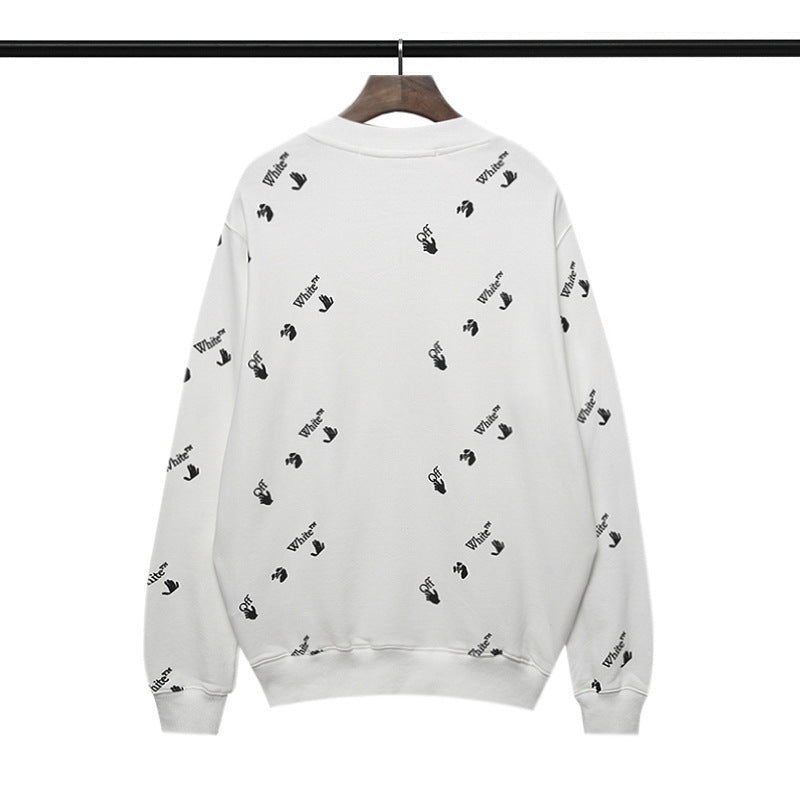 Off White Sweatshirts Printed Crew Neck Pullover Sweatshirt Men'S And Women'S Couple Bottoming Shirt Coat