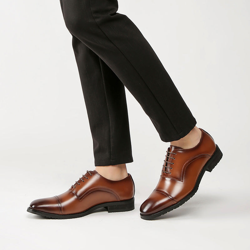 Men's Dress Shoes Classic Leather Oxfords Casual Cushioned Loafer Leather Shoes Men's Business Casual