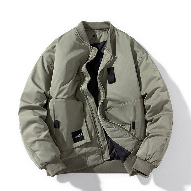 Varsity Jacket Autumn And Winter Bomber Jacket Men Hooded Baseball Uniform