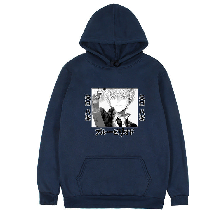 Anime Hoddies Blue Period Printed Long-Sleeved Top Hooded Sweater