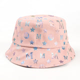 Bucket Hat Fishing Cap Cotton Print Fisherman Hat Female Print
