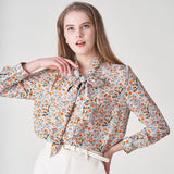 Coachella Music Festival Outfits Vintage Floral Silk Shirt for Women Spring