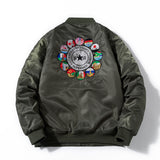 Varsity Jacket Embroidered Air Force Pilot Jacket Men'S Autumn And Winter Baseball Uniform