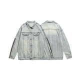 Men Denim Jackets Autumn Zipper Denim Jacket Coat Men and Women