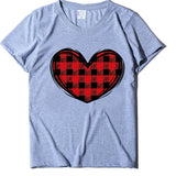 Valentine's Day T Shirts Couples Printed Women's T-shirt Loose T-shirt