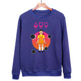 Squid Game Costume Loose Long Sleeve Crew Neck Sweater Women