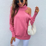 Women Pullover Knit Sweater Autumn off-Shoulder Sexy Sweater for Women