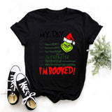Men And Women Grinch Shirt Christmas Grinch Printed Round Neck T-shirt