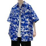 Men Jackets Letter Print Loose Lapels