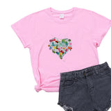 Valentine's Day T Shirts Couples Women's Love Pattern Printed Women's T-shirt