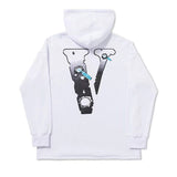 Vlone Hoodie Large V Hooded Sweater Loose Men'S And Women'S Hoodies Trendy Sweater Jacket