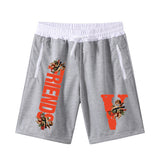 Vlone Shorts Printed Summer Men'S Beach Pants Bermuda Shorts