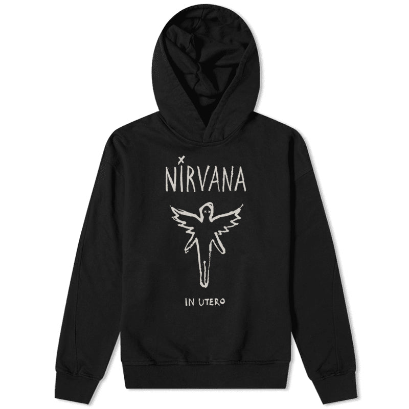 Nirvana Hoodie European And American Nirvana Band Rock Long-Sleeved Sweater Kurt Cobain Kurt Curbain Hooded Sweater
