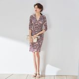 Gloria Vanderbilt Acetate Knitted Printed Dress
