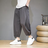 Men Trousers Loose Tappered Stitching