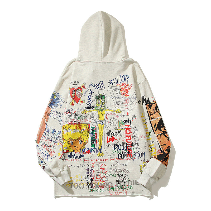 Kanye West Sunday Service Hoodie Graffiti Printing Hoodie Sweater