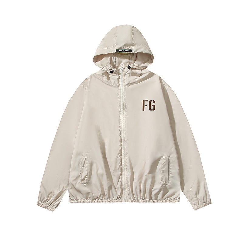 Fog Fear of God Hooded Sun Protection Shirt Casual High Street Loose Flocking Jacket