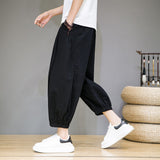Men Trousers Loose Tappered Stitching