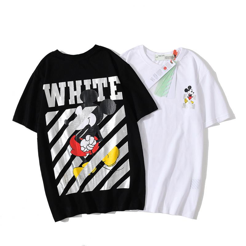 Off White T Shirt Spring/Summer Ow Cartoon Mouse Print Men'S And Women'S Loose Shortsleeved Tshirt Owt