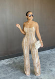 Coachella Music Festival Outfits Women 'S Halter Strap Striped Jumpsuit Jumpsuit
