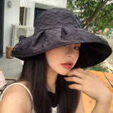 Women Bucket Hat Big Brim Fisherman Sun-Proof