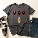 Squid Game Costume 2D Digital Creative Printing Casual Short Sleeve T-shirt