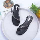Women Open Toe Sandals Flats Summer Plus Size Slippers Beach Shoes Women