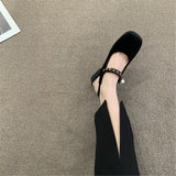 Nude Low Block Heel Sandals Suede