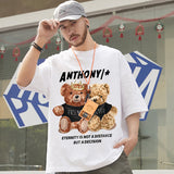 Men T-Shirts Loose Printed Half Sleeve