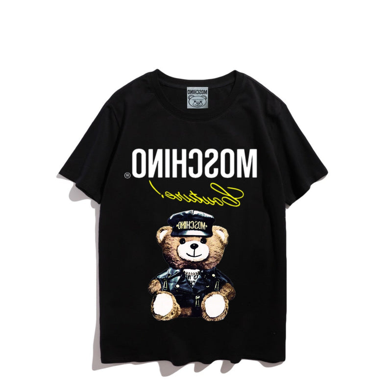 Moschino T Shirt Teddy Bear Pattern Quick-Drying Loose Short Sleeve