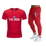 Vlone T Shirts & Pants 2 Piece Set Summer Men'S Short Sleeve T-Shirt Loose Leisure Sports