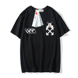 Off White T Shirt Mickey Mouse Off T Shirt Ow Short Sleeve Cartoon Printed Round Neck Male And Female Couples Wear Base Shirt Half Sleeve Tshirt Owt