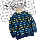 Children Long Sleeve Shirts Spring and Autumn Long Sleeve Sweater Boys' Long-Sleeve T-shirt Bottoming Shirt