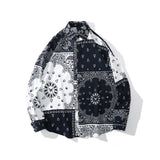 Man Fall Outfits High Street Vintage Paisley Full Printed Long Sleeve Shirt Men's Loose Casual