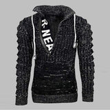 Baja Hoodie Fashion Long Sleeve Lapel Knitwear Loose