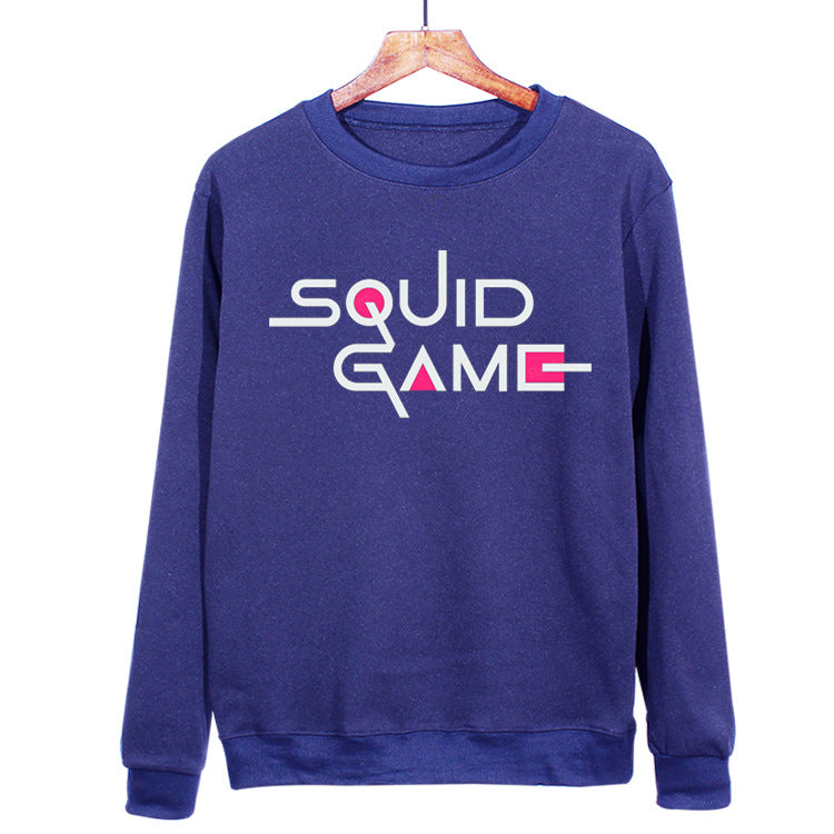 Squid Game Costume Pattern Printed Men's and Women's Loose round Neck Sweater
