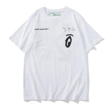 Off White T Shirt Short Sleeve Tshirt Stitching Half Arrow Print Owt