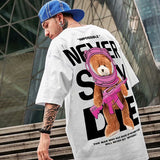 Men T-Shirts Bear Loose Half Sleeve