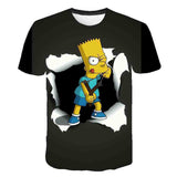 The Simpsons T Shirts Printed Milk Silk Cute