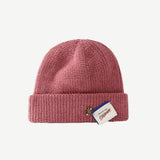 Red Beanie Hat Women's Autumn and Winter Warm Knitted Hat Beanie Hat Sleeve Cap