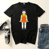 Squid Game Costume Wooden Game Printed Short-Sleeved T-shirt