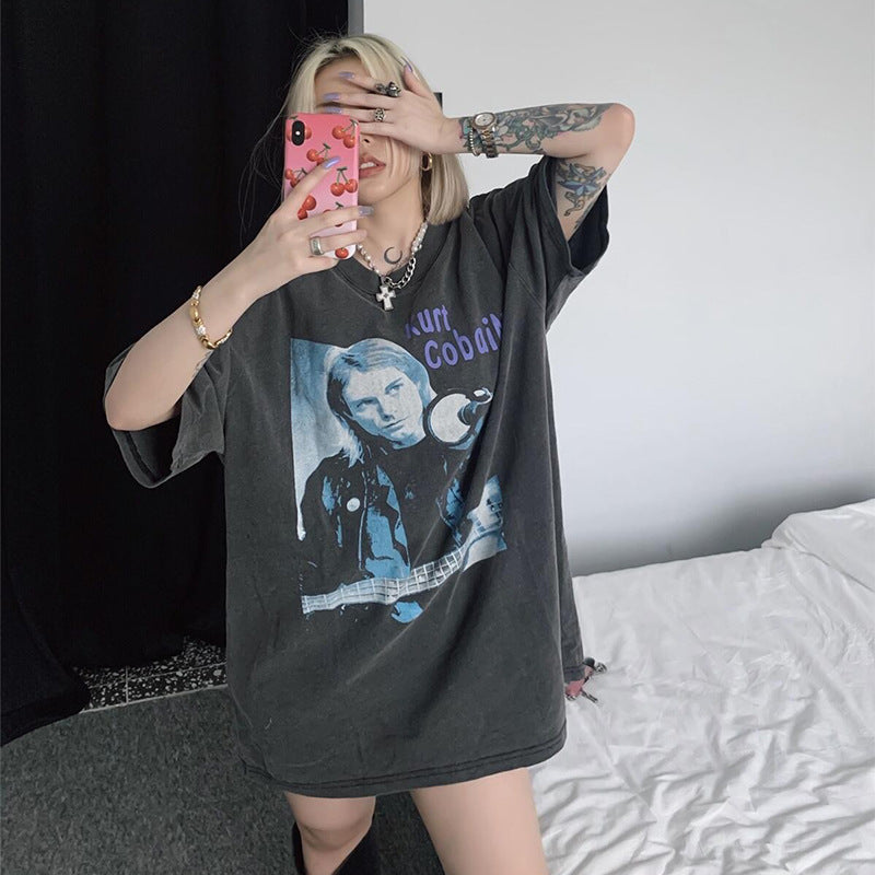 Nirvana T Shirt Nirvana Retro Distressed Casual Loose Couple