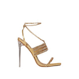 Gold Heels Summer Chain High Heels Women's French Casual Sandals
