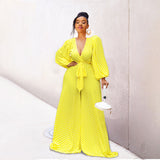 Kendall Jenner Wedding Guest Dress Printed Loose Wide Leg Jumpsuit