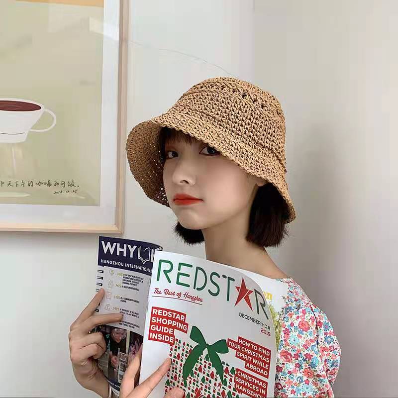 Summer Hats Women's Summer Hat Woven Bucket Hat